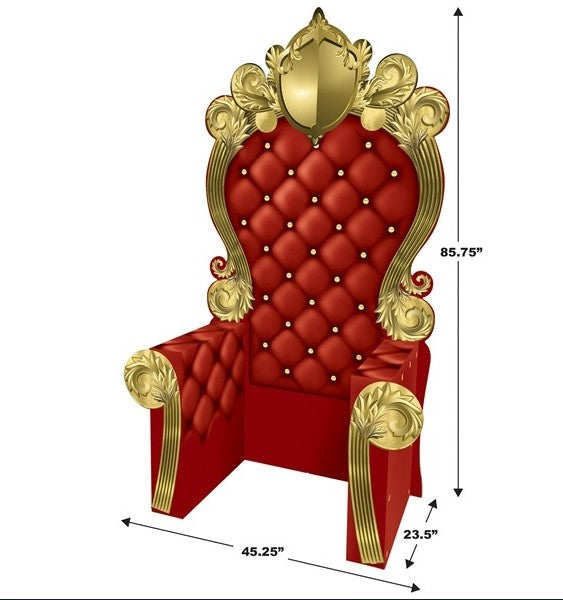 Prom 7' Tall Red Throne Photo Prop