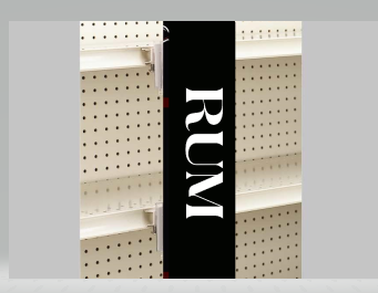 Liquor Store Rum Aisle Violator Blade Sign & Hardware