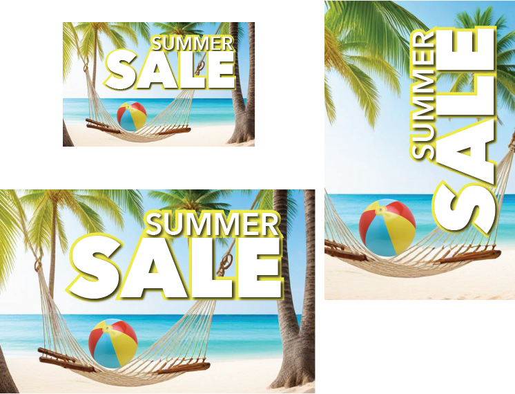 Mini Summer Sale Retail Sign Kit- 75 pieces