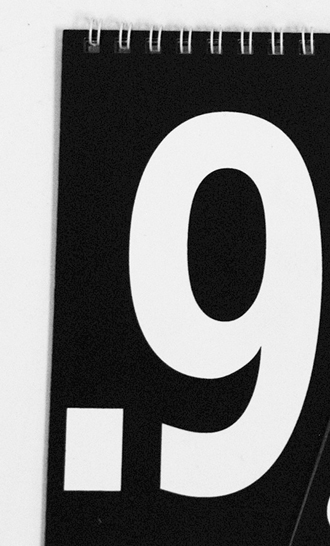 Black Spiral Numeral Pads for End Cap Signs- Cent Style flip pricing pad