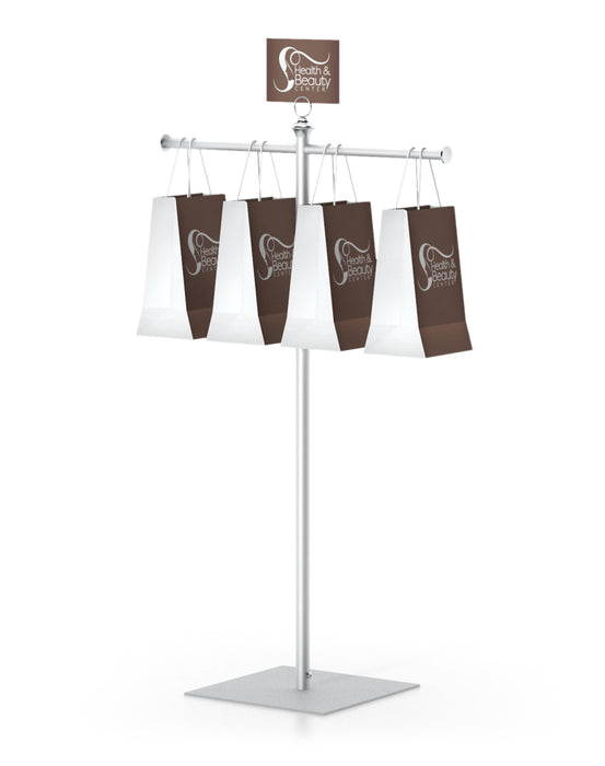 Reusable Shopping Bag Rack & Sign Holder