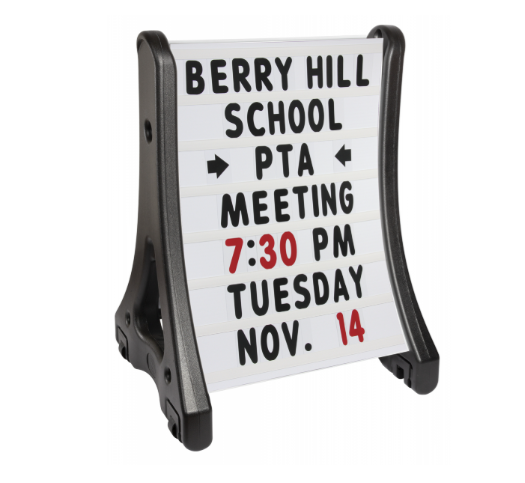 Sidewalk Sign-Changeable Quick Load A- Frame Standard White Message Sign