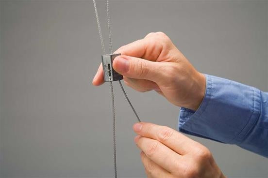 Adjustable Sign Holder Cables for Ceiling Danglers or Signage