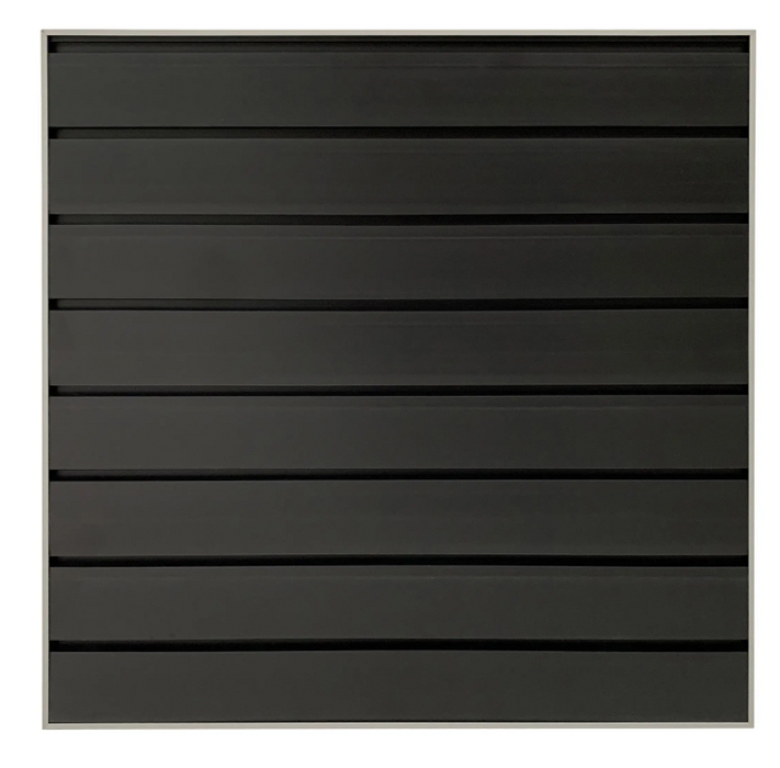 Framed Slatwall Panel-24" Black (Stone Effect)