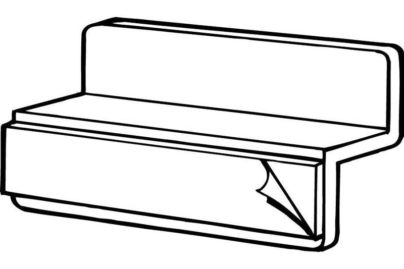Slatwall Z Bar Adapter-25 pieces