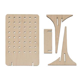 Wooden Pegboard Easel Display Fixtures- 5 pieces