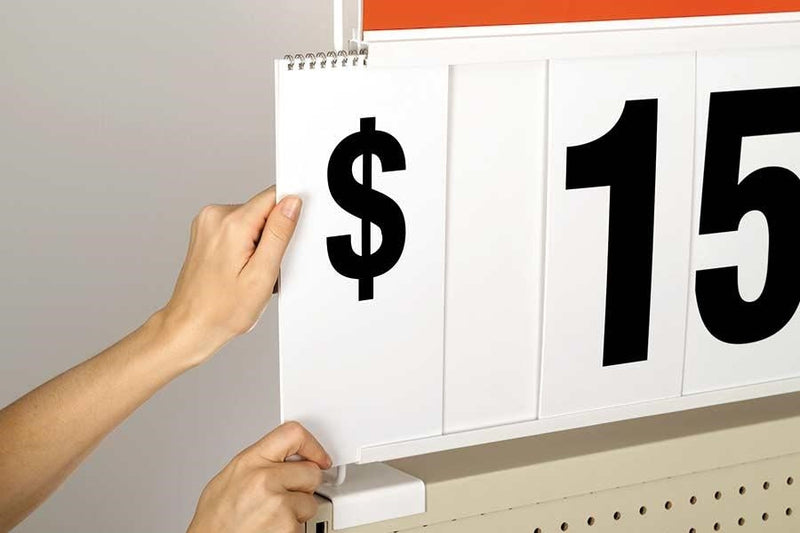 spiral flip up pricing pads