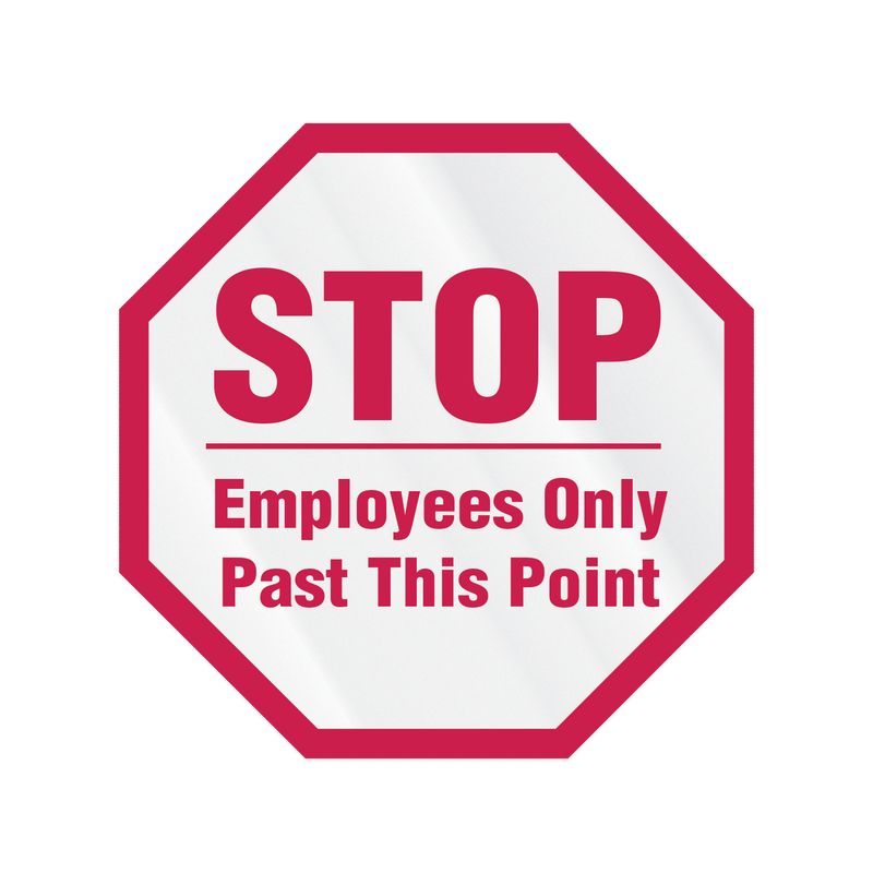 Stop Employees Only Beyond This Point Store Policy Signs-2 pieces