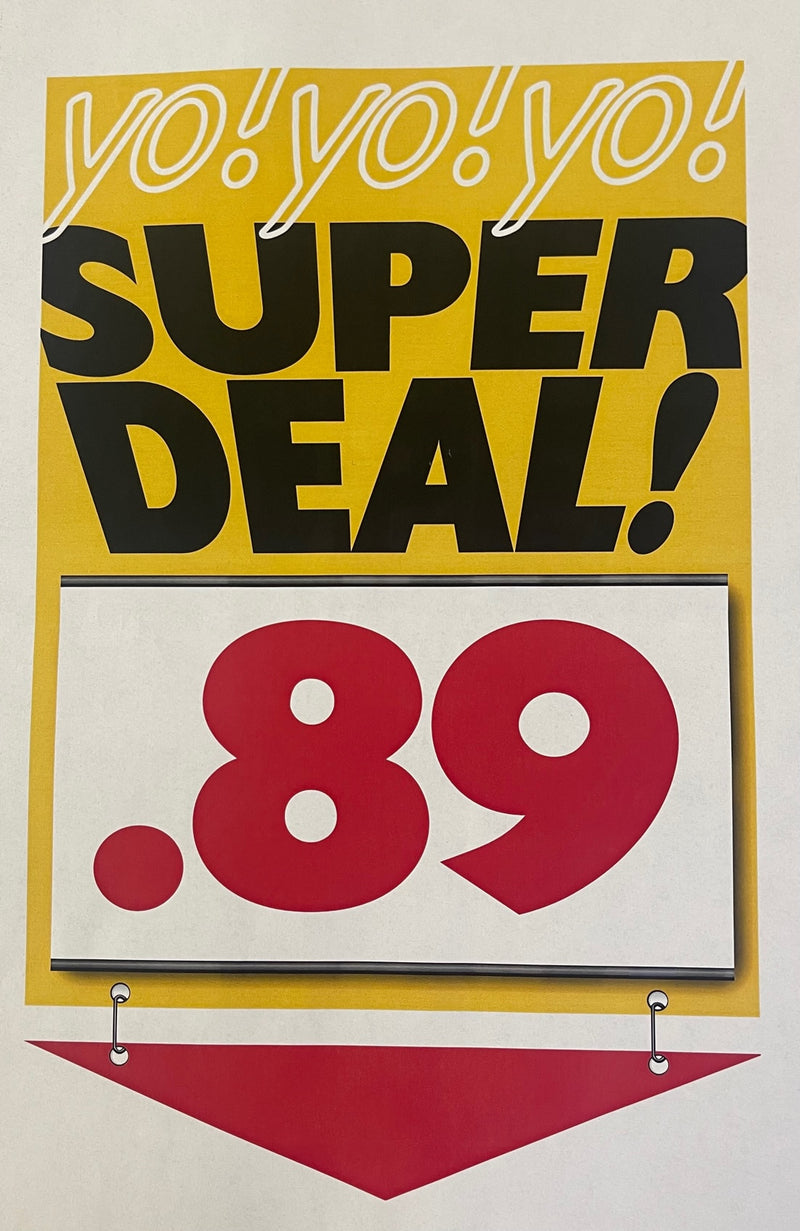 Custom Printed Super Deal Gondola End Cap Hanging Sign Ceiling Dangler
