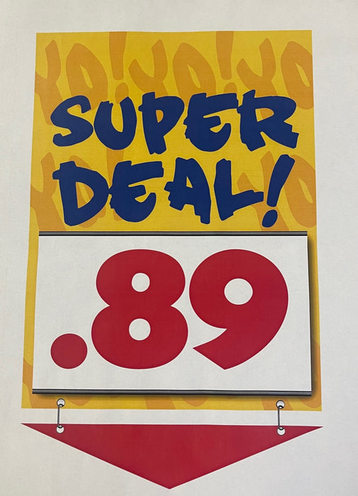 Custom Printed Super Deal Gondola End Cap Hanging Sign Ceiling Dangler
