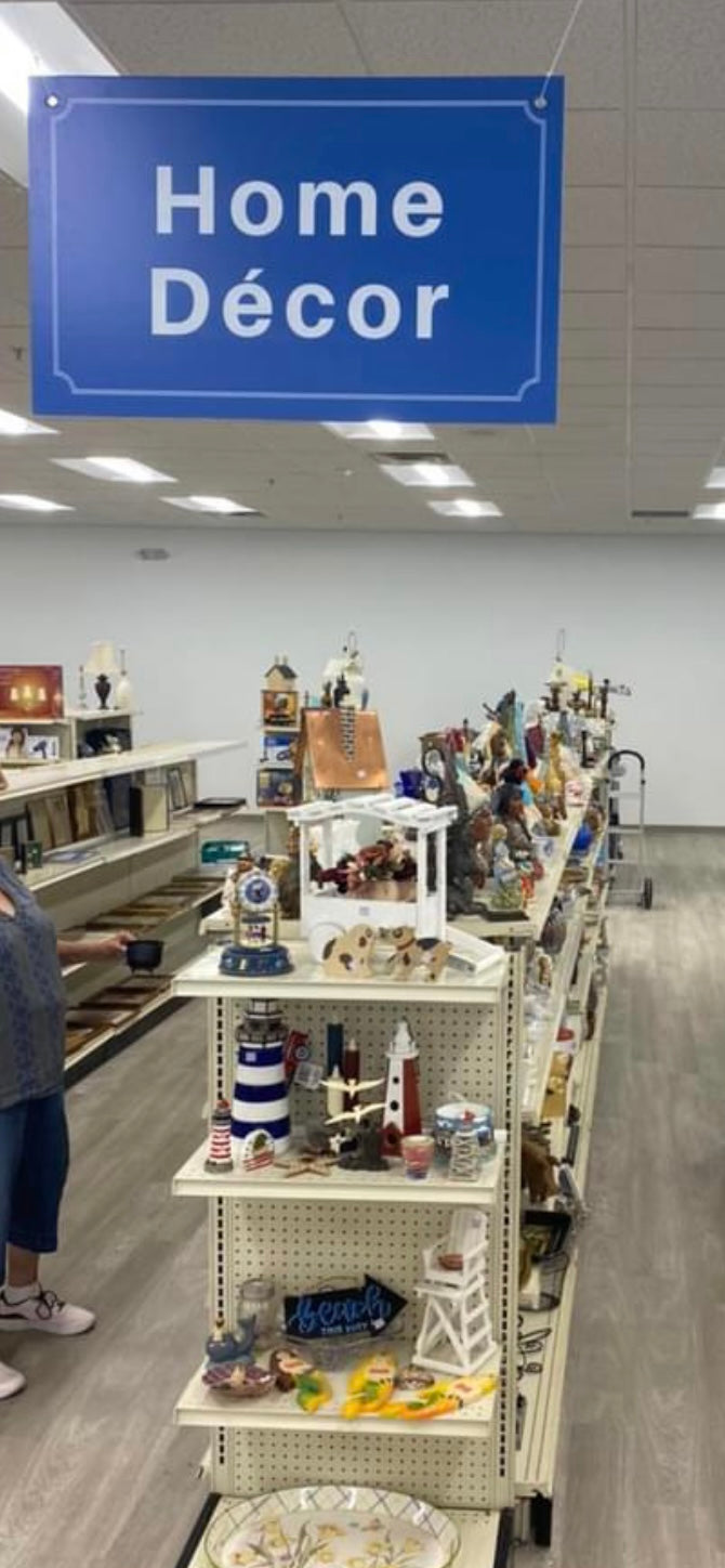 Thrift Store Hanging Aisle Marker Signs- Men's Sportswear