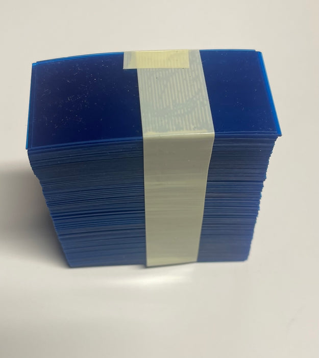 UPC Transparent Blue Price Channel Label Backers Chips-2.5"L x 1.25"H -250 pieces