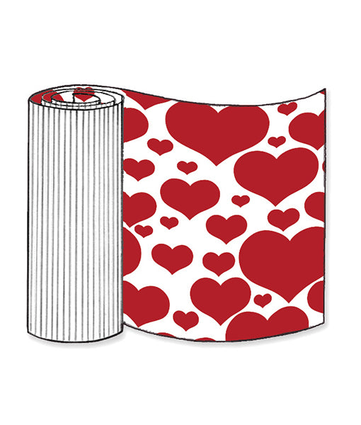 Valentine's Red Hearts Corrugated Base Pallet Wrap
