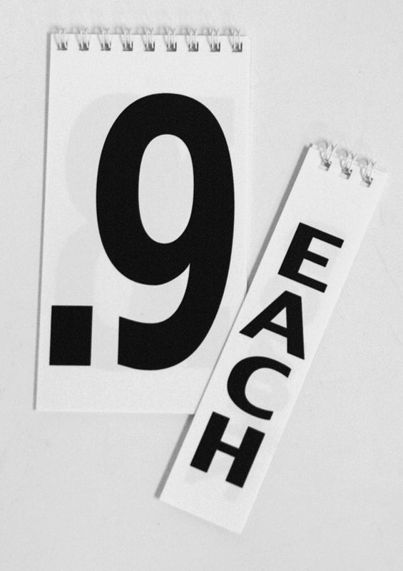 Small White Double-Sided Spiral Sign Board – 1 Piece