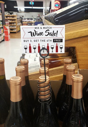 Wine Bottle Neck Spiral Sign Holders 