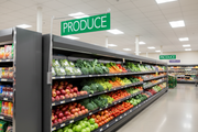 Aisle Marker L-Shaped Sign Holder – Higher Shelf Position