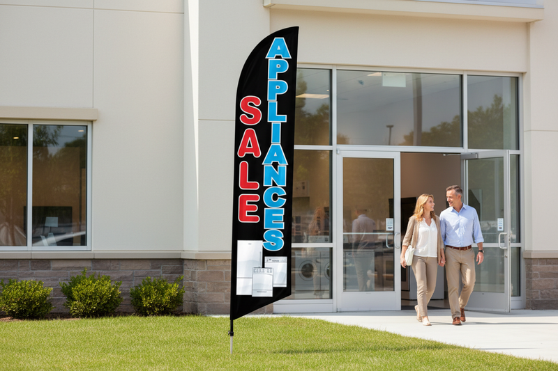 Appliances Sale feather flag lifestyle image
