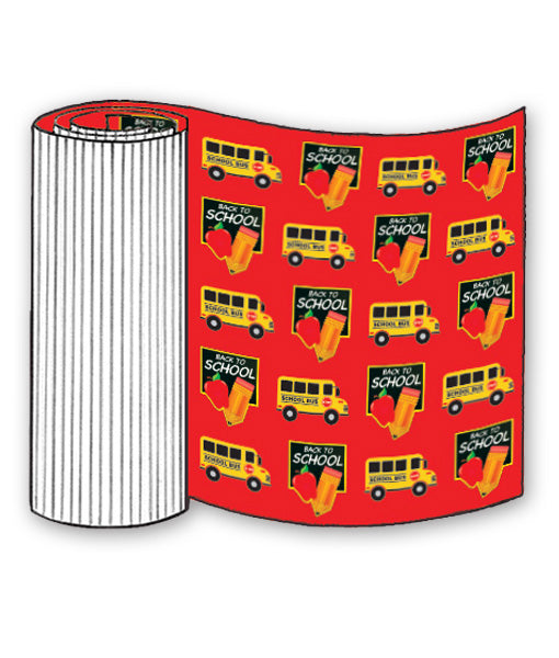 Back to School Red Corrugated Base Pallet Wrap-4 Rolls