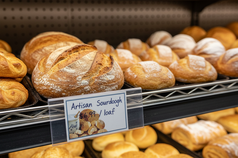 Bakery Shelf Signs 5.5W x 3.5H Lifestyle