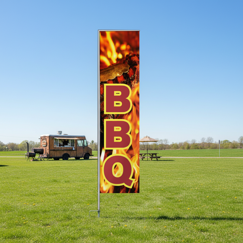 BBQ Feather Flag Square