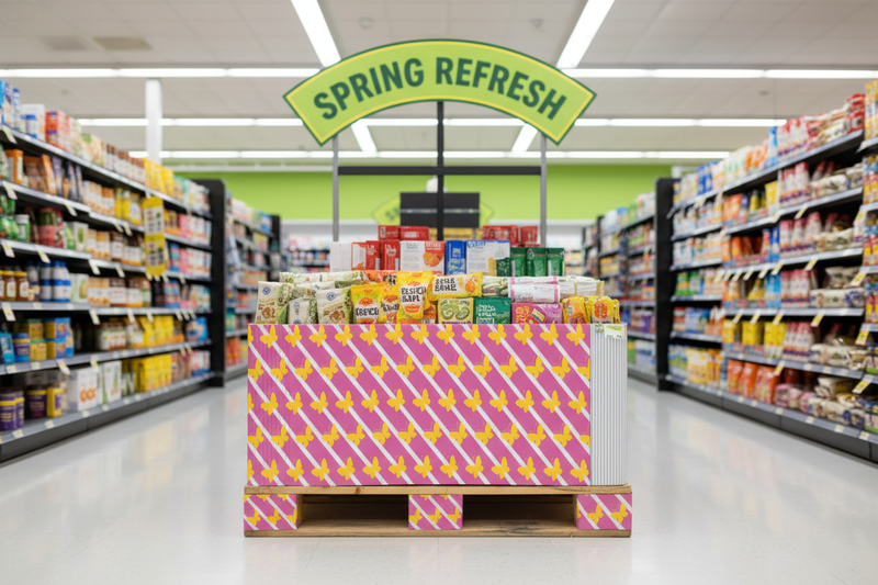 Butterflies Corrugated Base Pallet Wrap Lifestyle