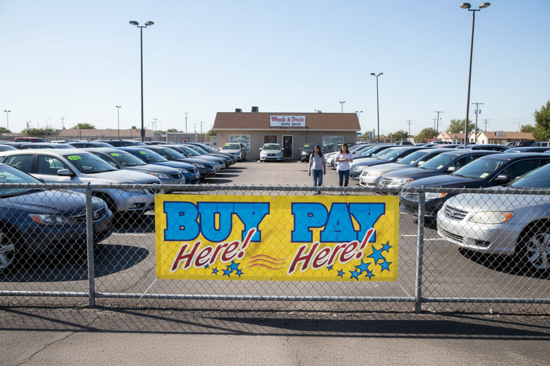 Buy Here Pay Here Vinyl Banner Car Lot Lifestyle