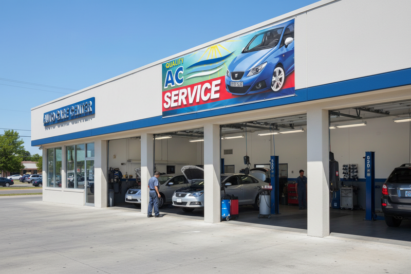 Car AC Service Vinyl Banner Auto Shop Lifestyle