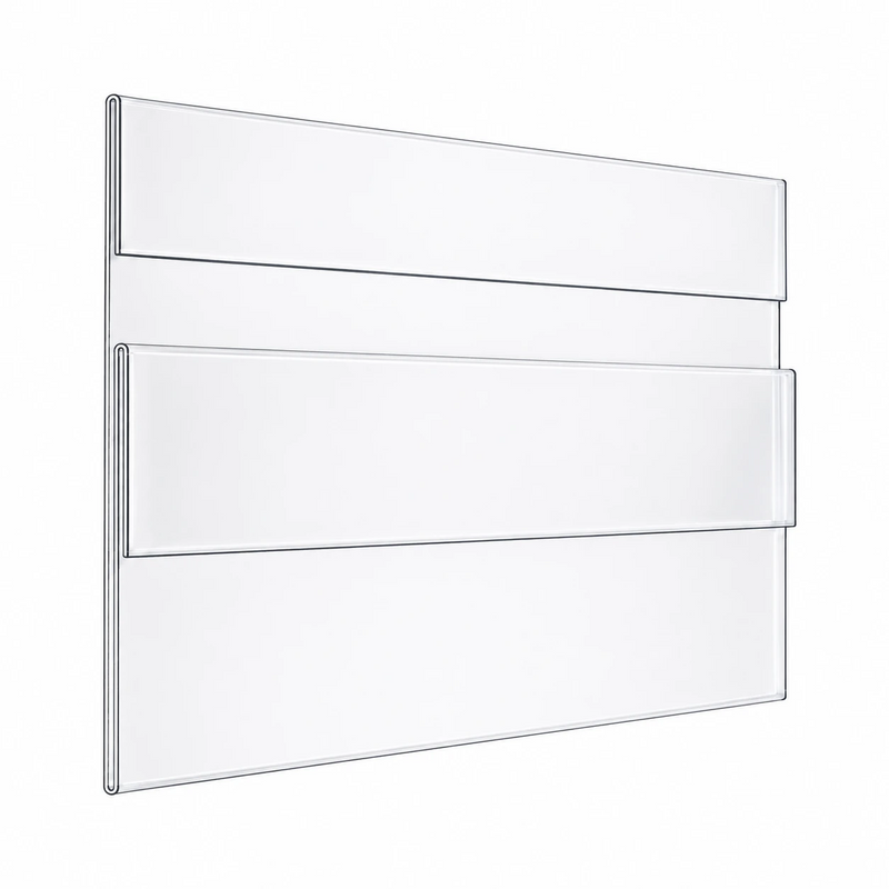 Slim Sign Protectors – 4″ × 2.5″ | Center Mount, 25-Pack