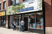 Check Cashing Vinyl Banner Payment Center Lifestyle