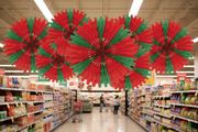 Christmas Display Ceiling Danglers 12-Pack Retail Lifestyle
