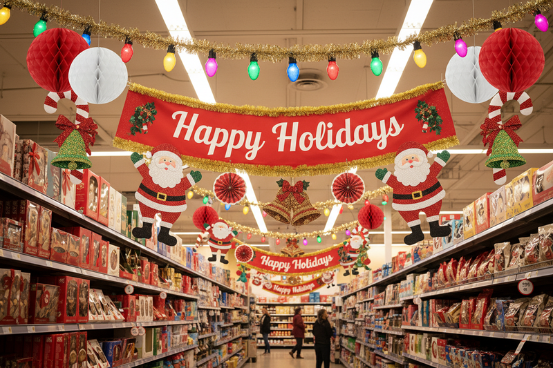 Christmas Display Decorating Kit 20-Piece Retail Lifestyle