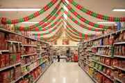 Christmas Display Garland Decorations 12-Pack Retail Lifestyle