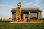 Craft Beer feather flag in landscape