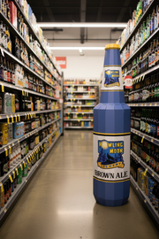 Custom Bottle Display Standee Beer Aisle Lifestyle