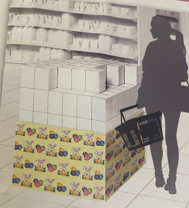 Easter Bunny Ears Corrugated Base Pallet Wrap-4 Rolls