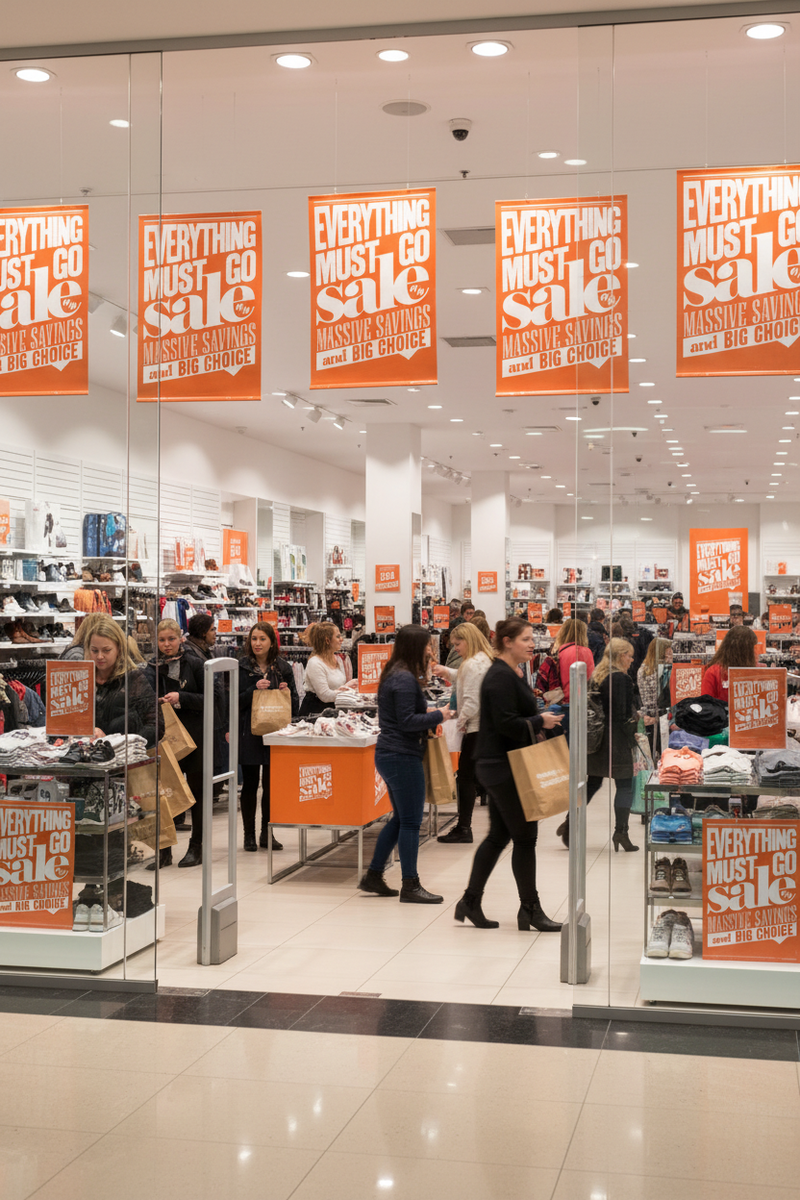 Everything Must Go Sale Sign Orange Lifestyle
