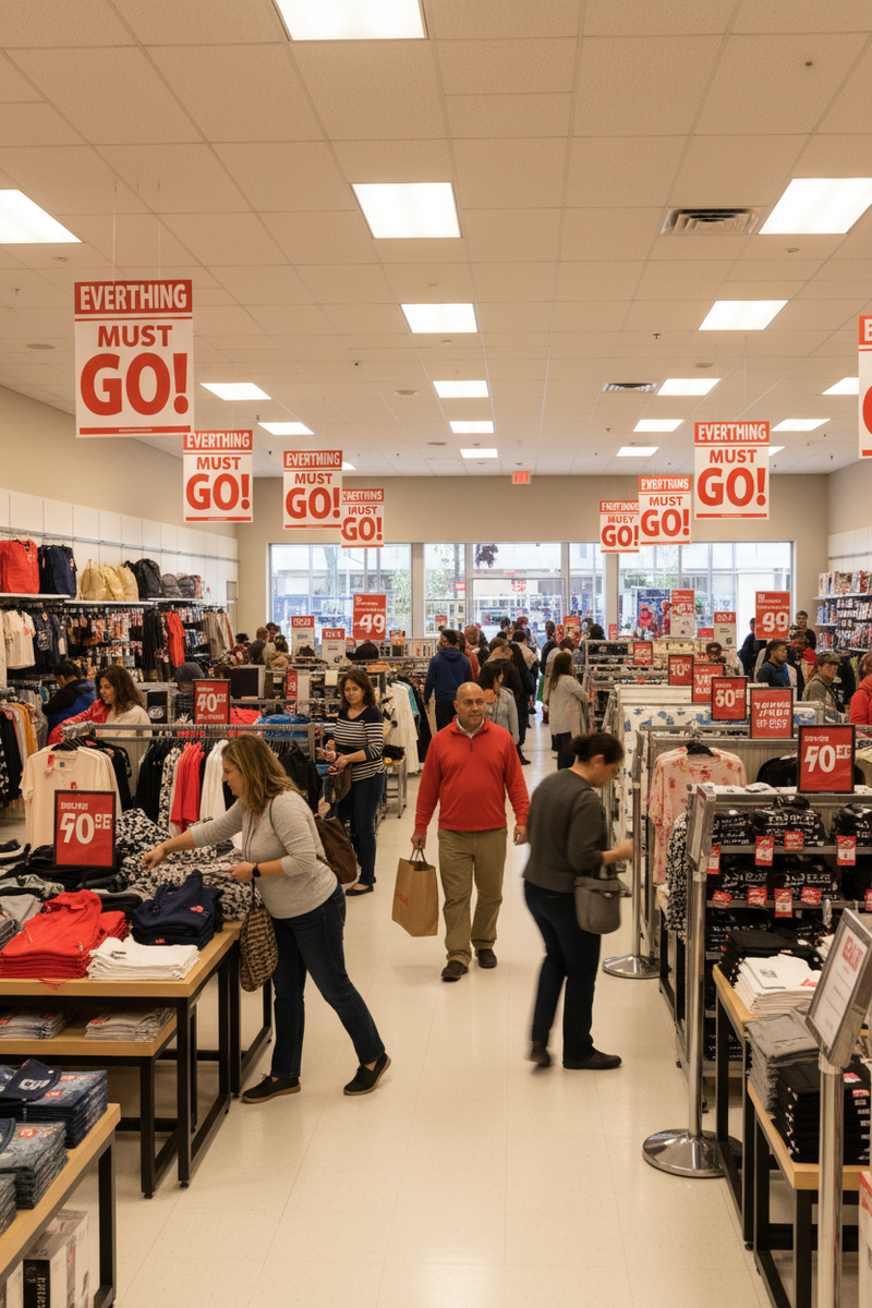 Everything Must Go Sale Sign White Lifestyle