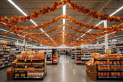 Fall Seasonal Ceiling Display Garland 12-Pack Retail Lifestyle