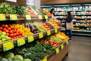 Farm Fresh Produce Shelf Signs Lifestyle