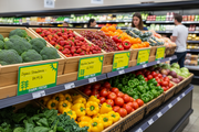 Farm Fresh Produce Shelf Signs Retail Lifestyle