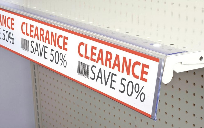 Flip Up Sign Holders for Shelf Edge-50 pieces