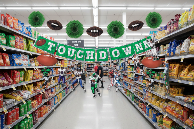 Football Display Decoration Kit 25-Piece Retail Lifestyle