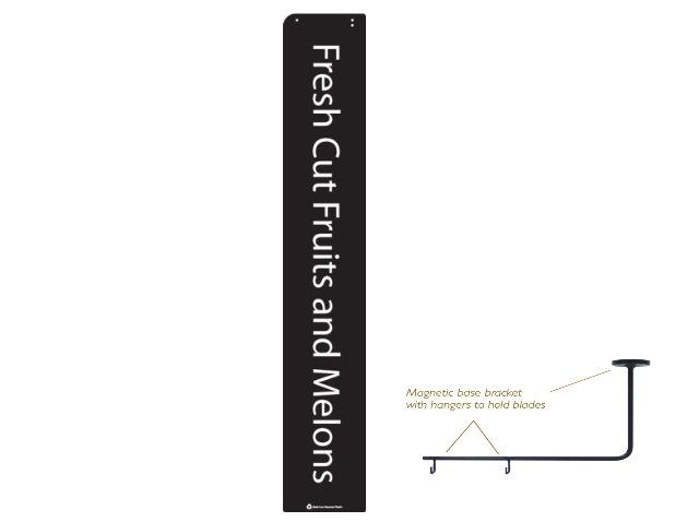 Fresh Cut Fruits & Melons Aisle Invaders Sign Kit