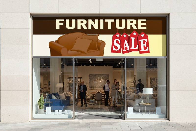 Furniture Sale Vinyl Banner B38039 Showroom Lifestyle