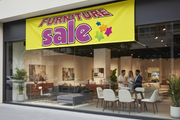 Furniture Sale Vinyl Banner Stars Showroom Lifestyle