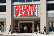 Gigantic Sale Vinyl Banner Retail Storefront Lifestyle