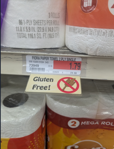 Gluten Free Labels -600 pieces