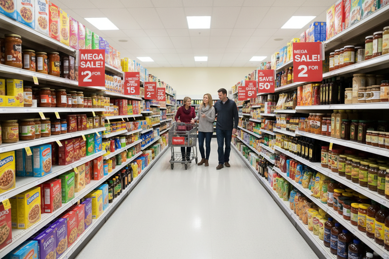 Gondola Price Channel Mount Aisle Invader Sign Holders Supermarket Lifestyle