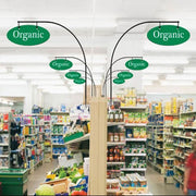 Aisle Marker Curved Sign Holders-Metal