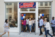 Grand Opening Vinyl Banner Retail Storefront Lifestyle
